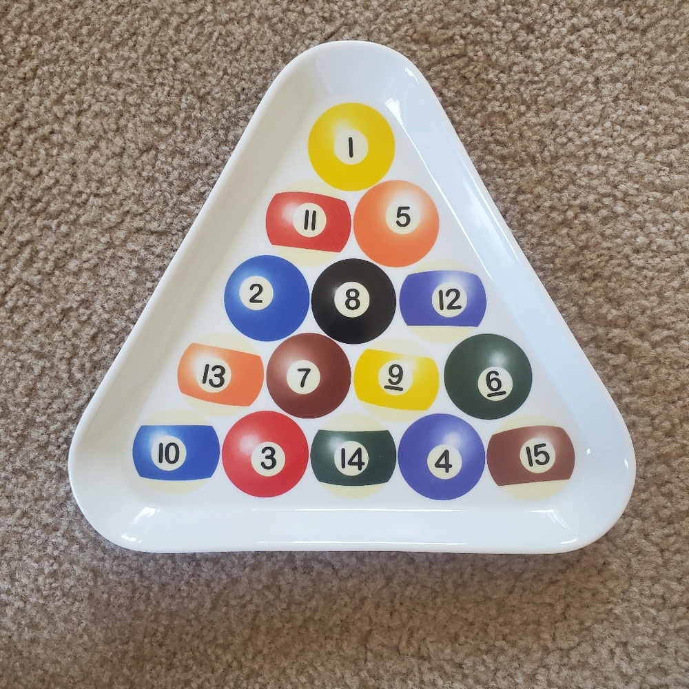 Colorful Billiard Ball Triangle Tray